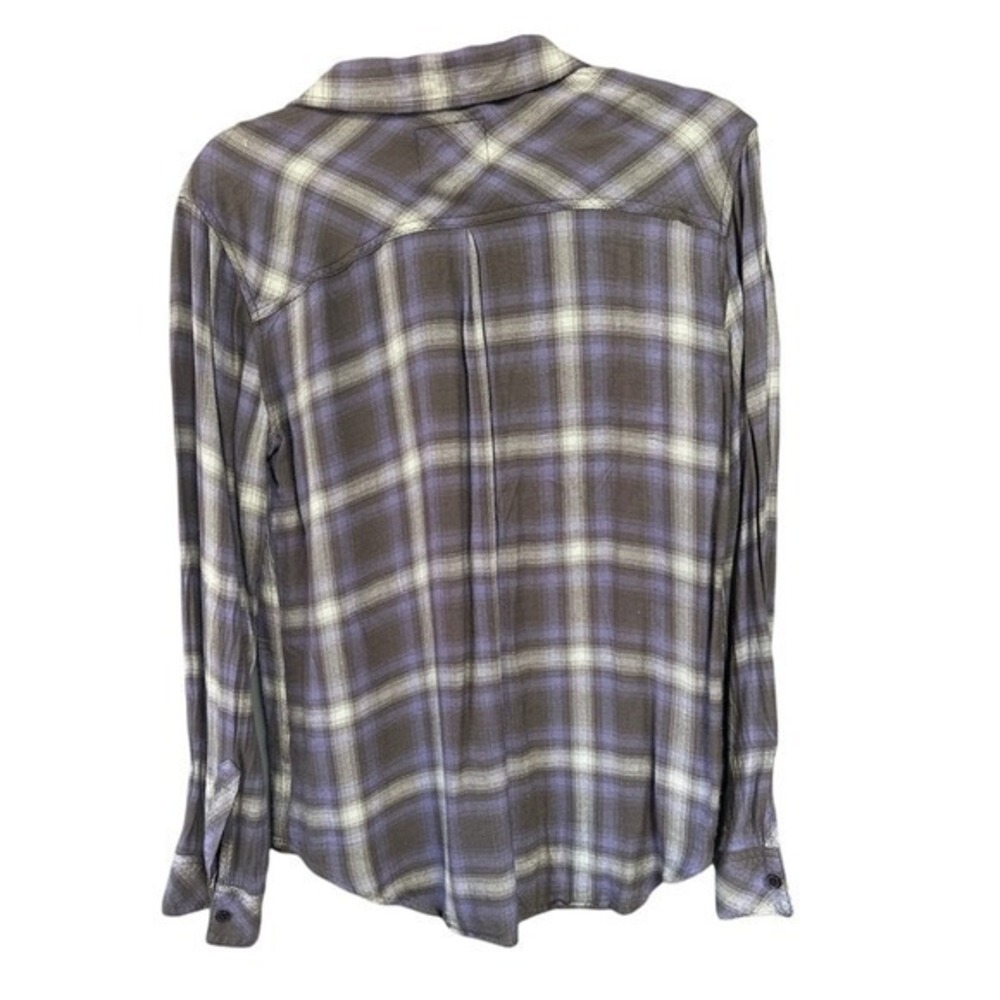 Rails Hunter Purple Gray Plaid Button Down Shirt Women's Small Soft Casual - Picture 3 of 5
